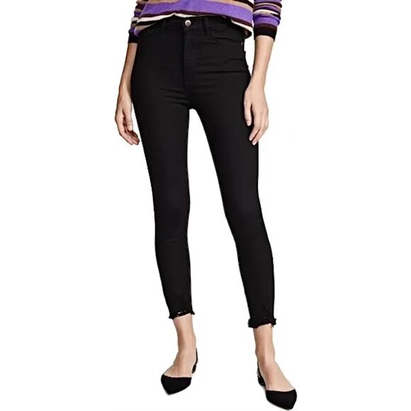 DL1961 Marianna Hewitt Farrow Cropped High Rise Instasculpt Skinny Jeans - Picture 1 of 9